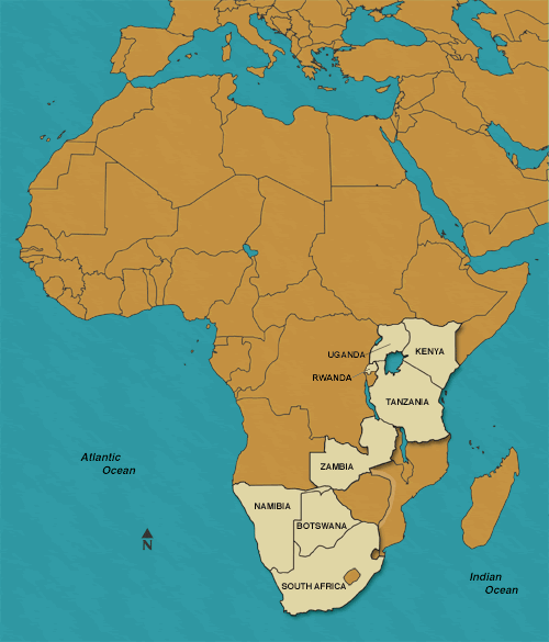 Africa Safari Map